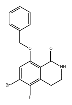 8-Benzyloxy-6-bromo-5-fluoro-3,4-dihydro-2H-isoquinolin-1-one 구조식 이미지