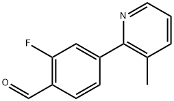 2-fluoro-4-(3-methylpyridin-2-yl)benzaldehyde Structure