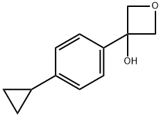 3-(4-cyclopropylphenyl)oxetan-3-ol Structure