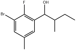 3-Bromo-2-fluoro-5-methyl-α-(1-methylpropyl)benzenemethanol Structure