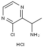 2-Pyrazinemethanamine, 3-chloro-α-methyl-, hydrochloride (1:1) Structure