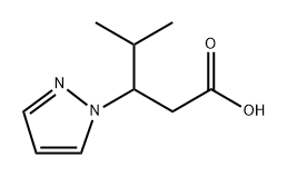 1H-Pyrazole-1-propanoic acid, β-(1-methylethyl)- Structure