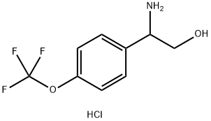 2-amino-2-(4-(trifluoromethoxy)phenyl)ethan-1-ol hydrochloride Structure