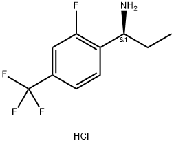 (S)-1-(2-Fluoro-4-(trifluoromethyl)phenyl)propan-1-amine hydrochloride Structure