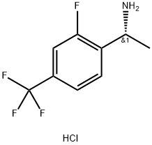 (R)-1-(2-fluoro-4-(trifluoromethyl)phenyl)ethanamine hydrochloride Structure