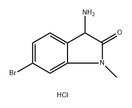 3-amino-6-bromo-1-methyl-2,3-dihydro-1H-indol-2
-one hydrochloride Structure