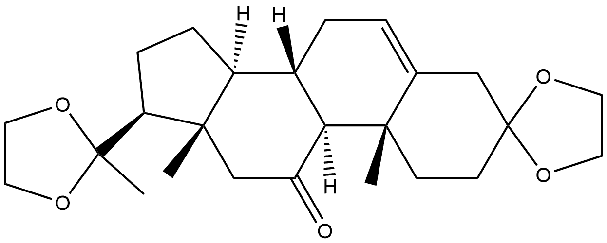 Pregn-5-ene-3,11,20-trione, cyclic 3,20-bis(1,2-ethanediyl acetal) 구조식 이미지