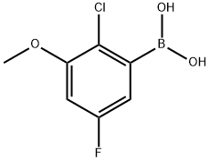 (2-Chloro-5-fluoro-3-methoxyphenyl)boronic acid Structure