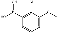 2-Chloro-3-(methylsulfanyl)phenylboronic acid Structure