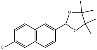 2-(6-Chloro-2-naphthalenyl)-4,4,5,5-tetramethyl-1,3-dioxolane Structure