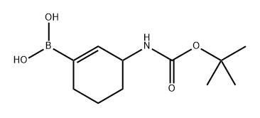 (3-bronic acid-2-enyl)-carbamic acid tert-butyl ester Structure