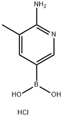 6-Amino-5-methylpyridin-3-ylboronic acid hydrochloride 구조식 이미지