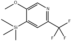 Pyridine, 5-methoxy-2-(trifluoromethyl)-4-(trimethylsilyl)- Structure