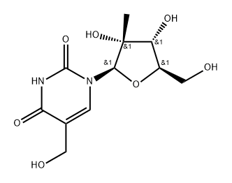 5-Hydroxymethyl-2'--C-methyluridine Structure