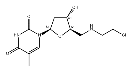 5'-Deoxy-5'-N-(2-bromoethyl)amino thymidine Structure