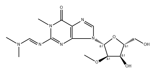 N2-[(N,N-Dimethylamino] methylene-N1-methyl-2'-O-methylguanosine Structure