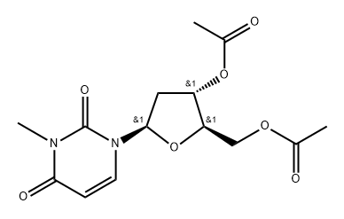 3',5'-Di-O-acetyl-2'-deoxy-N3-methyl uridine 구조식 이미지