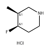 Piperidine, 4-fluoro-3-methyl-, hydrochloride (1:1), (3R,4S)-rel- Structure