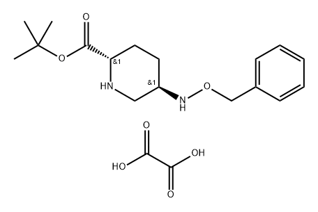 2-Piperidinecarboxylic acid, 5-[(phenylmethoxy)amino]-, 1,1-dimethylethyl ester, ethanedioate (1:1), (2S,5R)- Structure