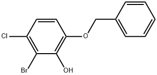 2-Bromo-3-chloro-6-(phenylmethoxy)phenol Structure