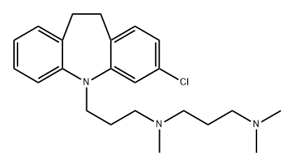 N-[3-(3-chloro-10,11-dihydro-5H-dibenzo[b,f]azepin-5-yl)propyl]-N,N'',N''-trimethylpropane-1,3-diamine Structure