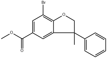 Methyl 7-bromo-3-methyl-3-phenyl-2,3-dihydrobenzofuran-5-carboxylate Structure