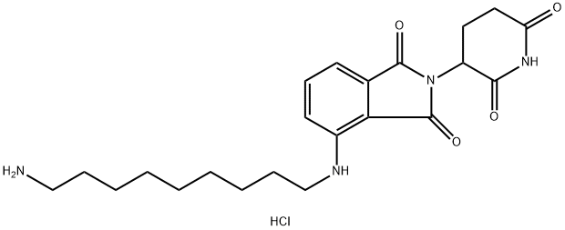 1H-Isoindole-1,3(2H)-dione, 4-[(9-aminononyl)amino]-2-(2,6-dioxo-3-piperidinyl)-, hydrochloride (1:1) Structure