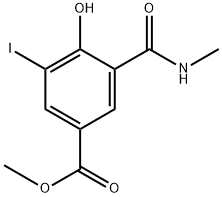 Methyl 4-hydroxy-3-iodo-5-(methylcarbamoyl)benzoate Structure