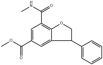 Methyl 7-(methylcarbamoyl)-3-phenyl-2,3-dihydrobenzofuran-5-carboxylate Structure