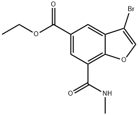 Ethyl 3-bromo-7-(methylcarbamoyl)benzofuran-5-carboxylate Structure