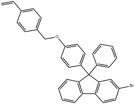 2-Bromo-9-[4-[(4-ethenylphenyl)methoxy]phenyl]-9-phenyl-9H-fluorene Structure