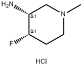 3-Piperidinamine, 4-fluoro-1-methyl-, hydrochloride (1:2), (3R,4S)- Structure