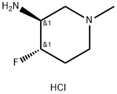 3-Piperidinamine, 4-fluoro-1-methyl-, hydrochloride (1:2), (3S,4S)- Structure