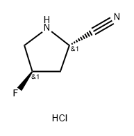 2-Pyrrolidinecarbonitrile, 4-fluoro-, hydrochloride (1:1), (2S,4R)- Structure