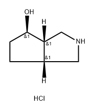 Cyclopenta[c]pyrrol-4-ol, octahydro-, hydrochloride (1:1), (3aS,4R,6aR)- Structure