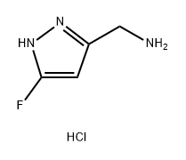 (5-fluoro-1H-pyrazol-3-yl)methanamine hydrochloride 구조식 이미지