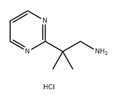 2-Methyl-2-pyrimidin-2-yl-propan-1-amine hydrochloride Structure