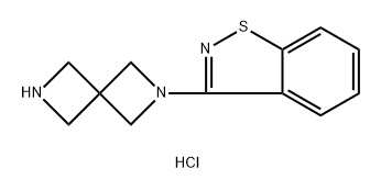 2,6-Diazaspiro[3.3]heptane, 2-(1,2-benzisothiazol-3-yl)-, hydrochloride (1:1) Structure