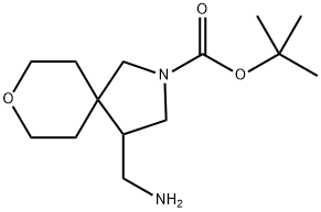 tert-butyl 4-(aminomethyl)-8-oxa-2-azaspiro[4.5]decane-2-carboxylate Structure