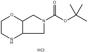 Pyrrolo[3,4-b]-1,4-oxazine-6(2H)-carboxylic acid, hexahydro-, 1,1-dimethylethyl ester, hydrochloride (1:1) Structure