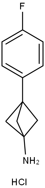 3-(4-Fluorophenyl)bicyclo[1.1.1]pentan-1-amine hydrochloride Structure