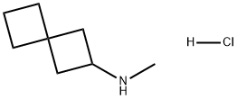 Spiro[3.3]heptan-2-amine, N-methyl-, hydrochloride (1:1) Structure