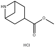 6-Azabicyclo[3.1.1]heptane-3-carboxylic acid, methyl ester, hydrochloride (1:1) Structure