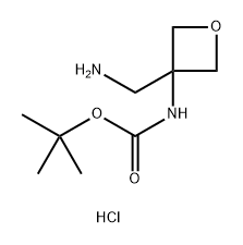 tert-Butyl N-[3-(aminomethyl)oxetan-3-yl]carbamate hydrochloride Structure