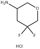 5,5-Difluorotetrahydro-2H-pyran-3-amine hydrochloride Structure