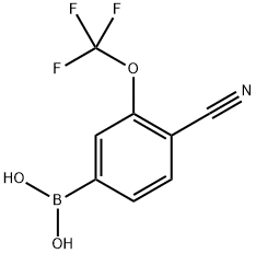 (4-cyano-3-(trifluoromethoxy)phenyl)boronic acid Structure