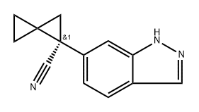 (2S)-2-(1H-indazol-6-yl)spiro[2.2]pentane-2-carbonitrile Structure