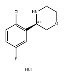 (R)-3-(2-chloro-5-fluorophenyl)morpholine hydrochloride Structure