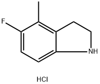 5-Fluoro-4-methylindoline hydrochloride Structure