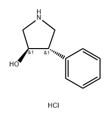 Rac-(3r,4s)-4-phenylpyrrolidin-3-ol hydrochloride, trans Structure